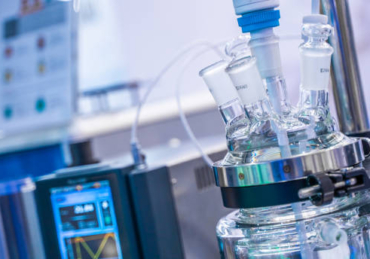 Chemical Glass Reactor For A Chemical Reaction In Science Laboratory